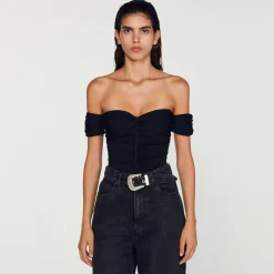 Mulheres Sandro Paris Body De Ombro Nu