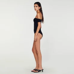 Mulheres Sandro Paris Body De Ombro Nu