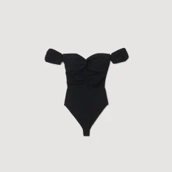 Mulheres Sandro Paris Body De Ombro Nu
