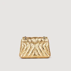 Mulheres Sandro Paris Bolsa Acolchoada De Couro Metalico
