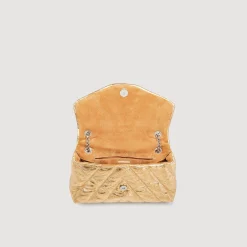 Mulheres Sandro Paris Bolsa Acolchoada De Couro Metalico