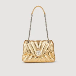 Mulheres Sandro Paris Bolsa Acolchoada De Couro Metalico