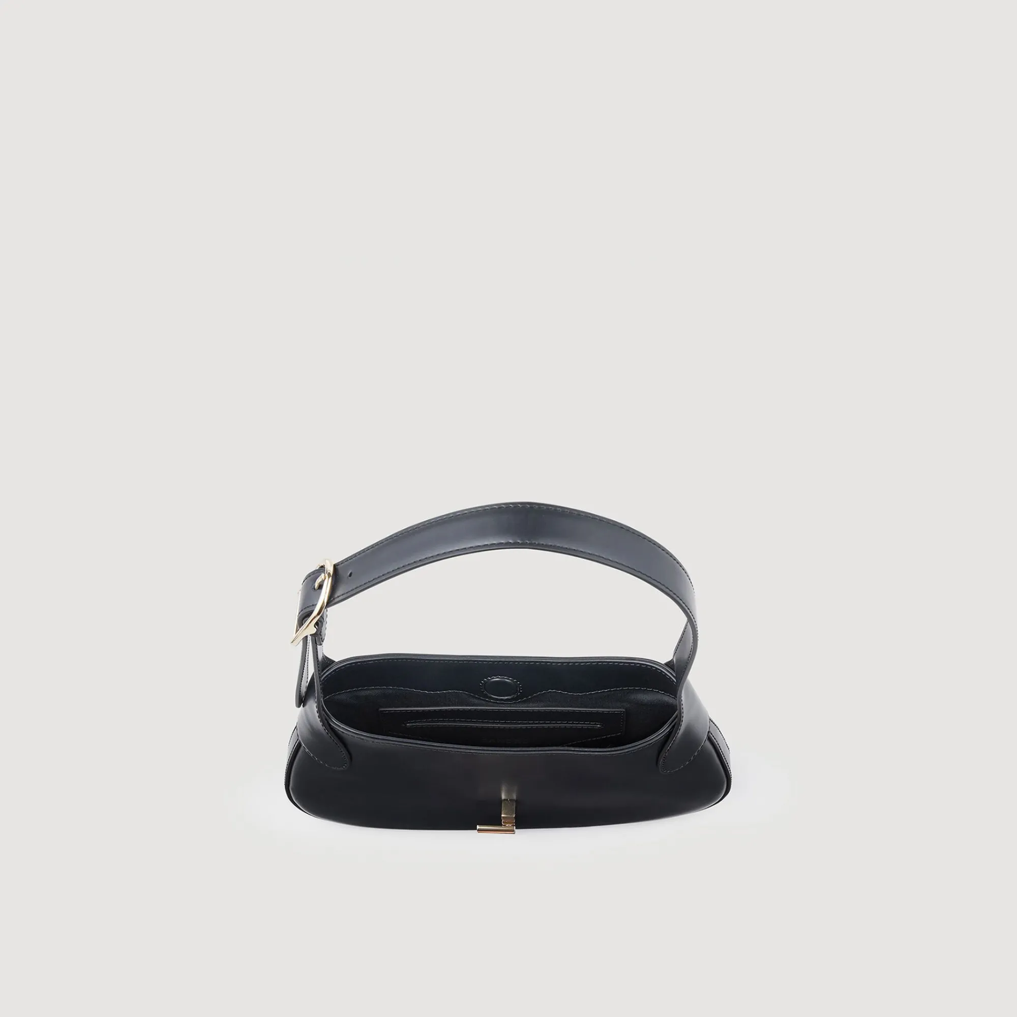 Mulheres Sandro Paris Bolsa Baguete De Couro Certificada