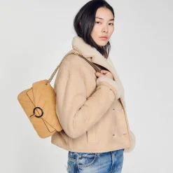 Mulheres Sandro Paris Bolsa De Camurca Yza