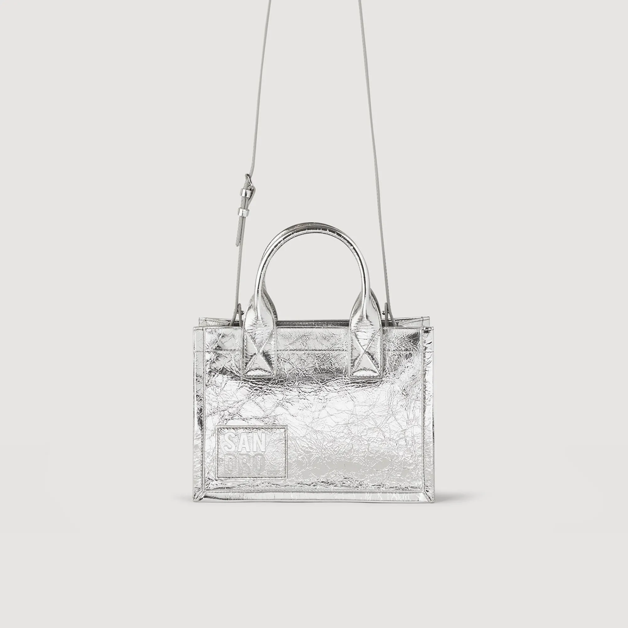 Mulheres Sandro Paris Bolsa Kasbah Pequena De Couro Metalico