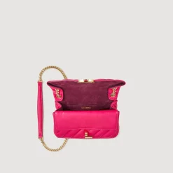 Mulheres Sandro Paris Bolsa Pequena Yza De Couro Liso