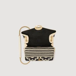 Mulheres Sandro Paris Bolsa Yza Em Croche Bicolor