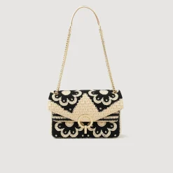 Mulheres Sandro Paris Bolsa Yza Em Croche Bicolor