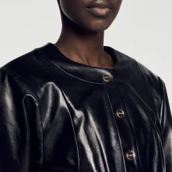 Mulheres Sandro Paris Cacadora De Couro