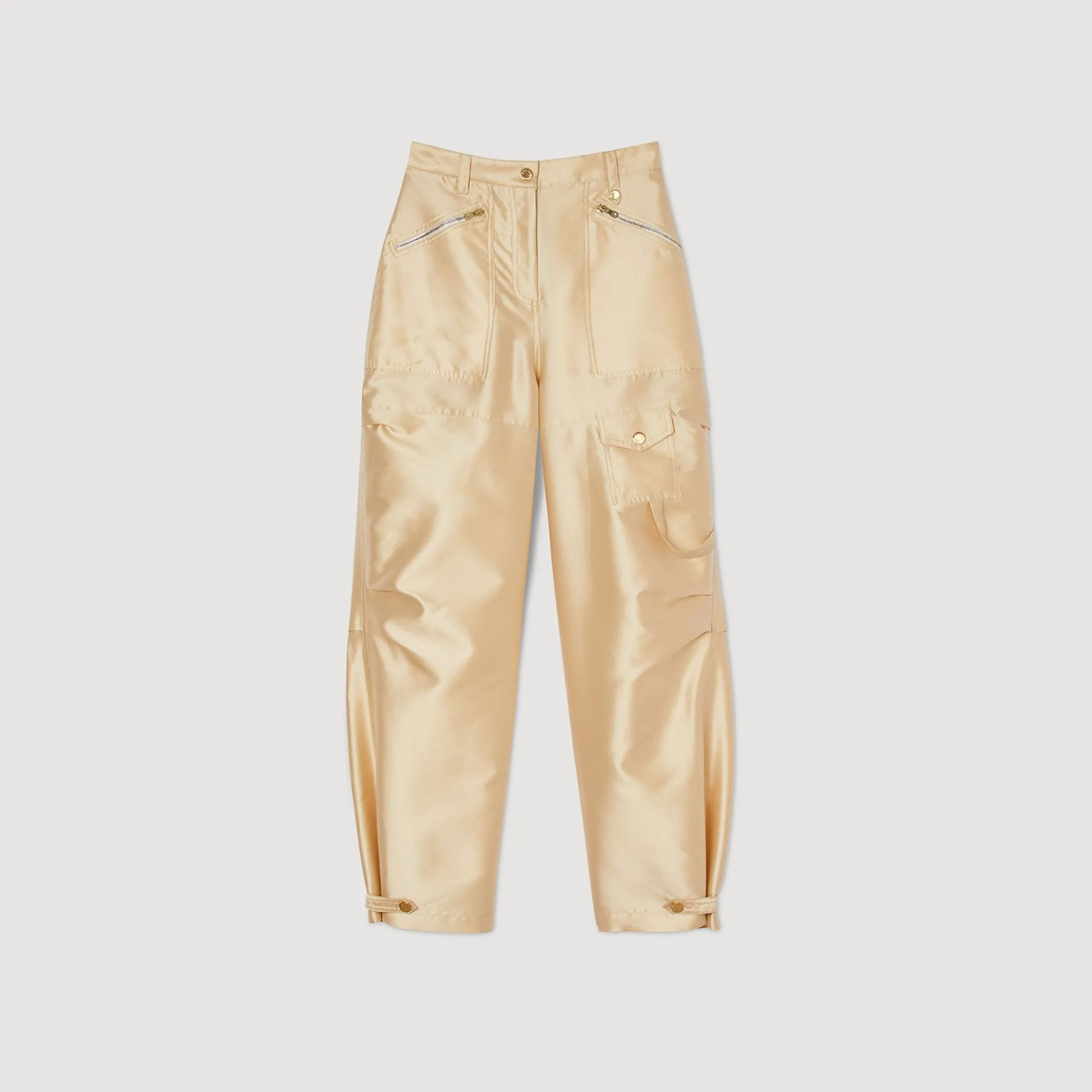 Mulheres Sandro Paris Calça Cargo De Cetim