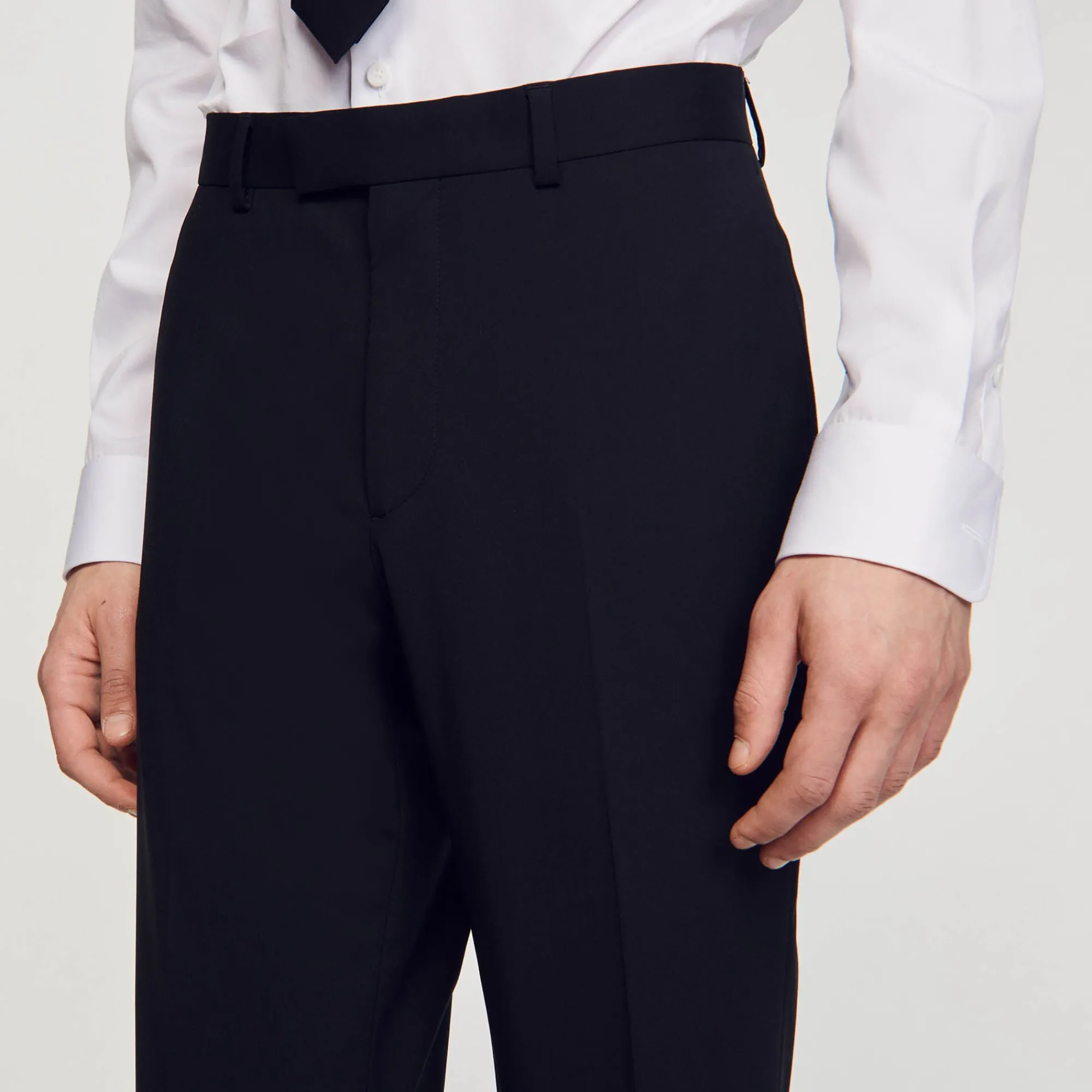 Homem Sandro Paris Calça De Terno Classica