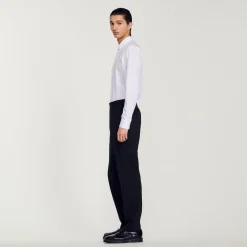 Homem Sandro Paris Calça De Terno Classica