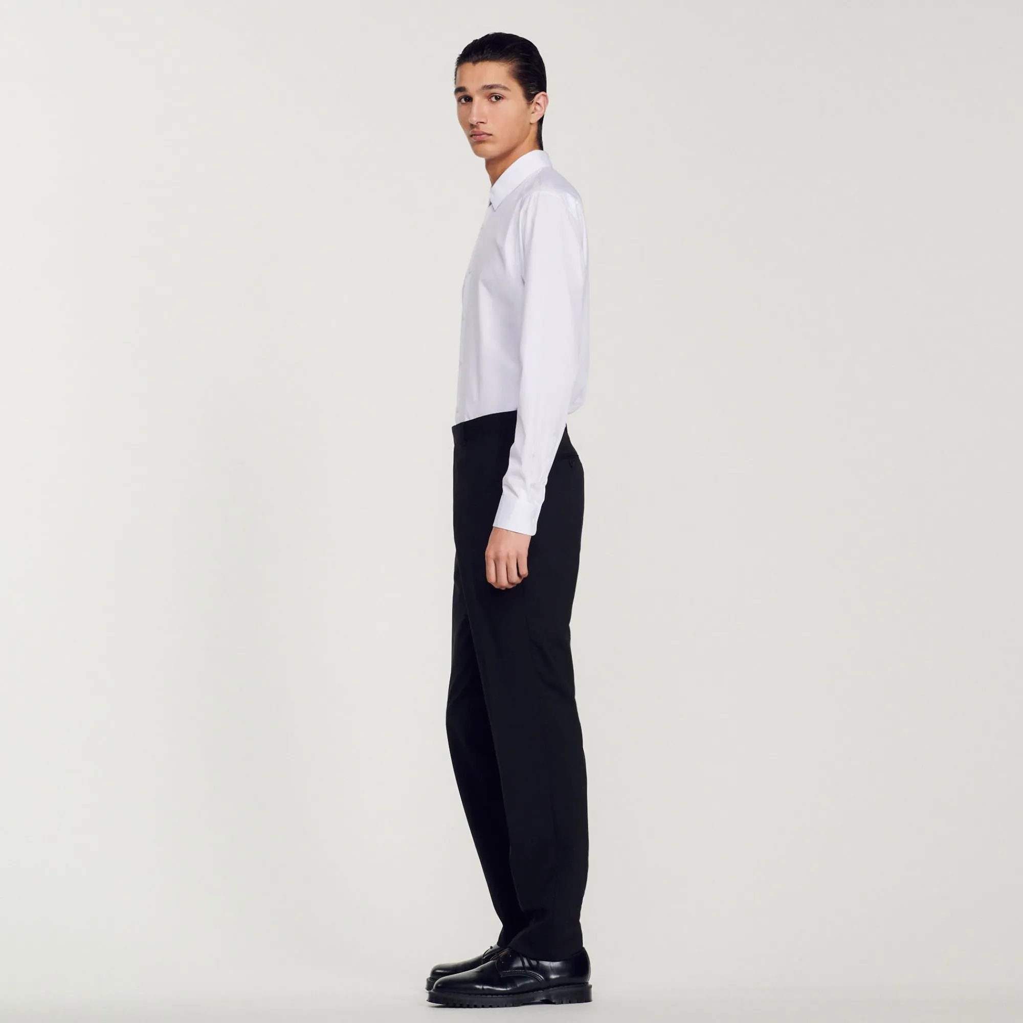 Homem Sandro Paris Calça De Terno Classica