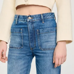 Mulheres Sandro Paris Calça Jeans Desbotada