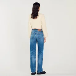 Mulheres Sandro Paris Calça Jeans Desbotada