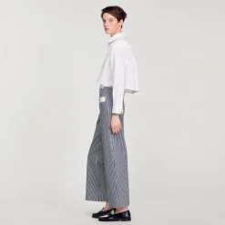 Mulheres Sandro Paris Calça Listrada