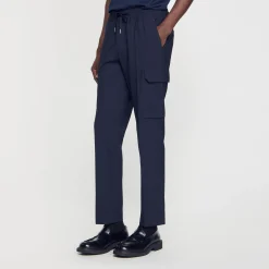 Homem Sandro Paris Calças Cargo Elasticas