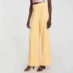 Mulheres Sandro Paris Calças Com Pregas