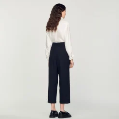 Mulheres Sandro Paris Calças De Cintura Alta