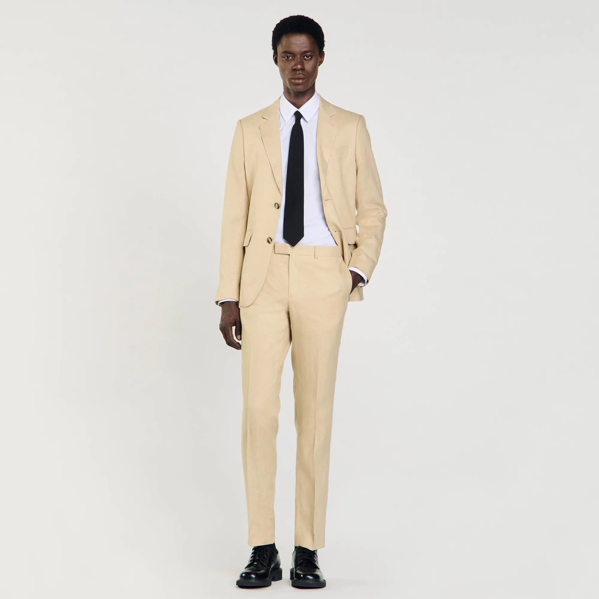 Homem Sandro Paris Calças De Linho