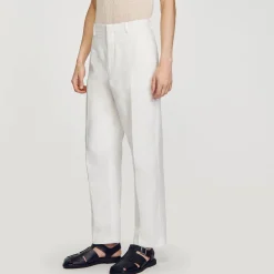 Homem Sandro Paris Calças De Linho E Algodao