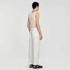 Homem Sandro Paris Calças De Linho E Algodao