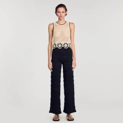 Mulheres Sandro Paris Calças De Malha