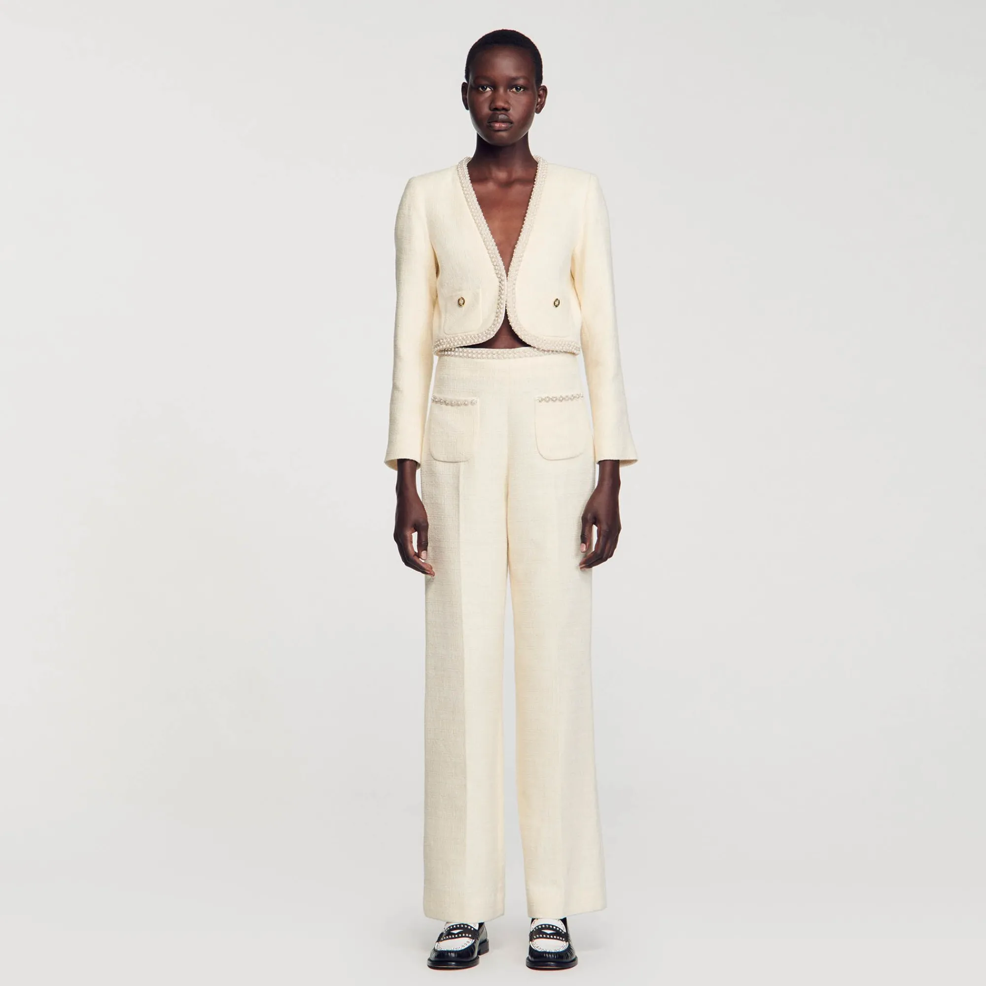 Mulheres Sandro Paris Calças De Sarja