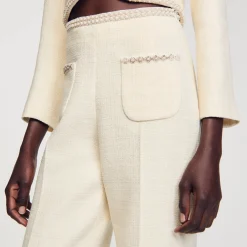 Mulheres Sandro Paris Calças De Sarja