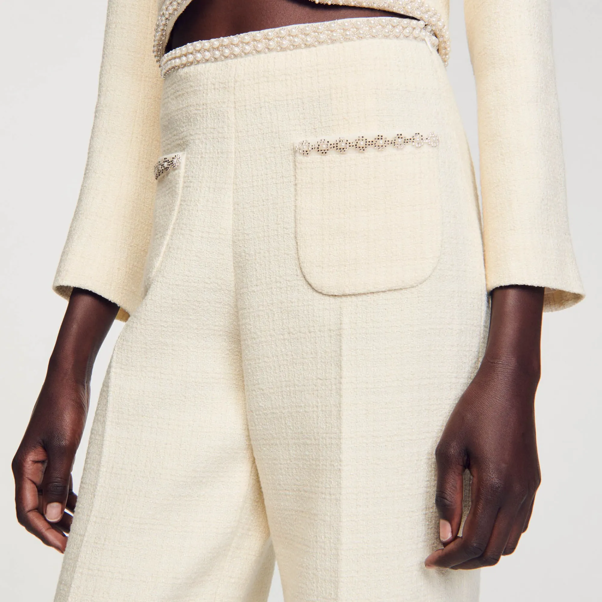 Mulheres Sandro Paris Calças De Sarja