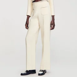 Mulheres Sandro Paris Calças De Sarja