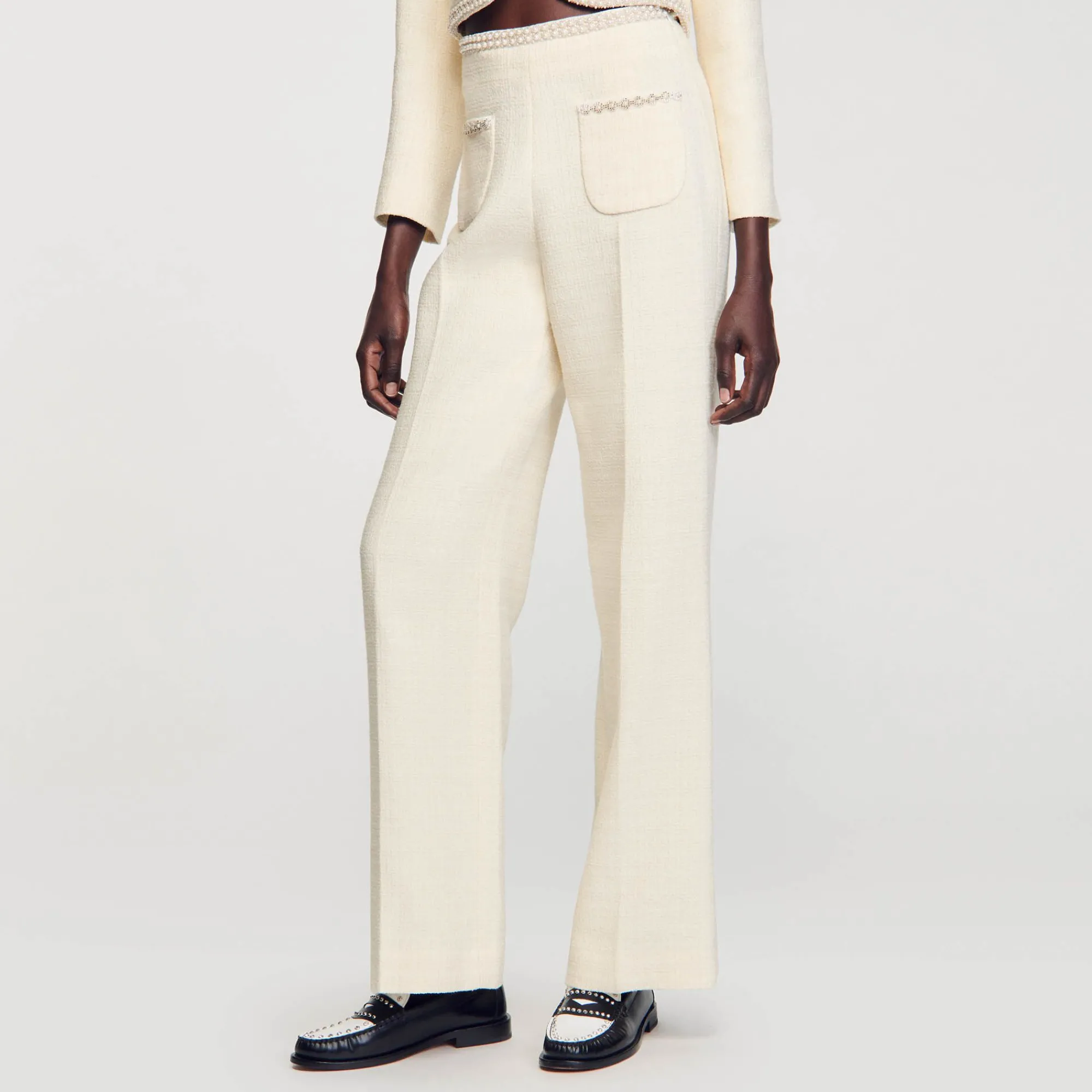 Mulheres Sandro Paris Calças De Sarja