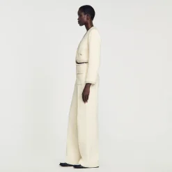 Mulheres Sandro Paris Calças De Sarja