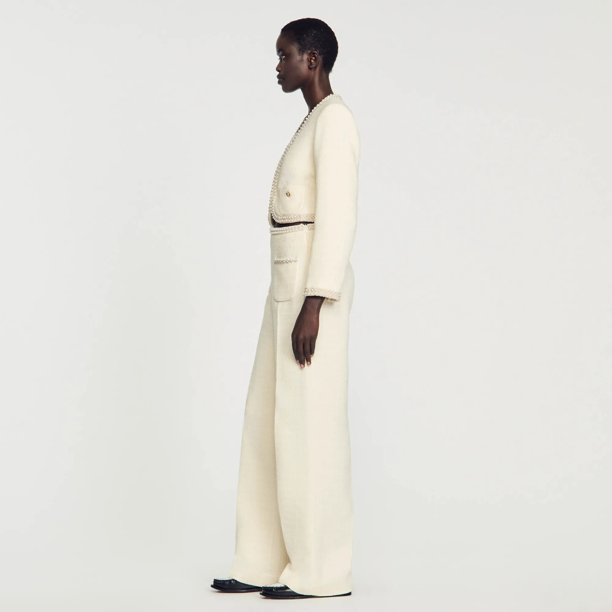 Mulheres Sandro Paris Calças De Sarja