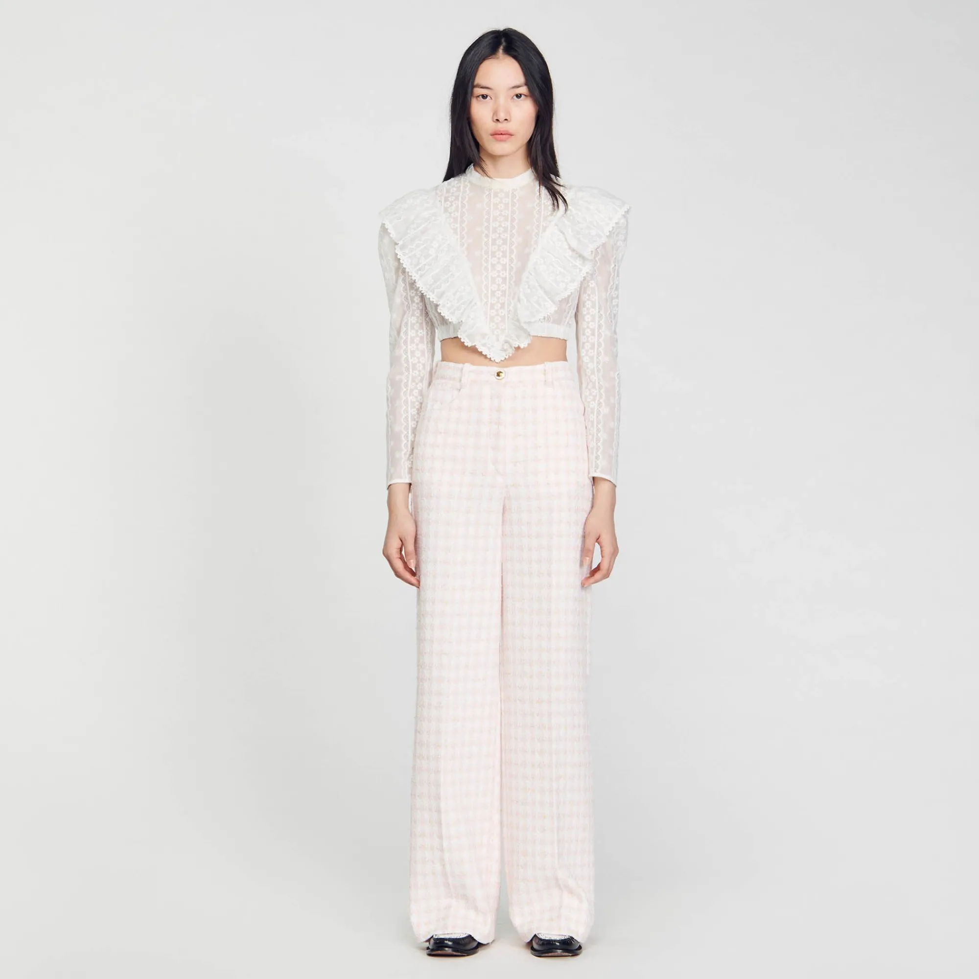 Mulheres Sandro Paris Calças De Sarja