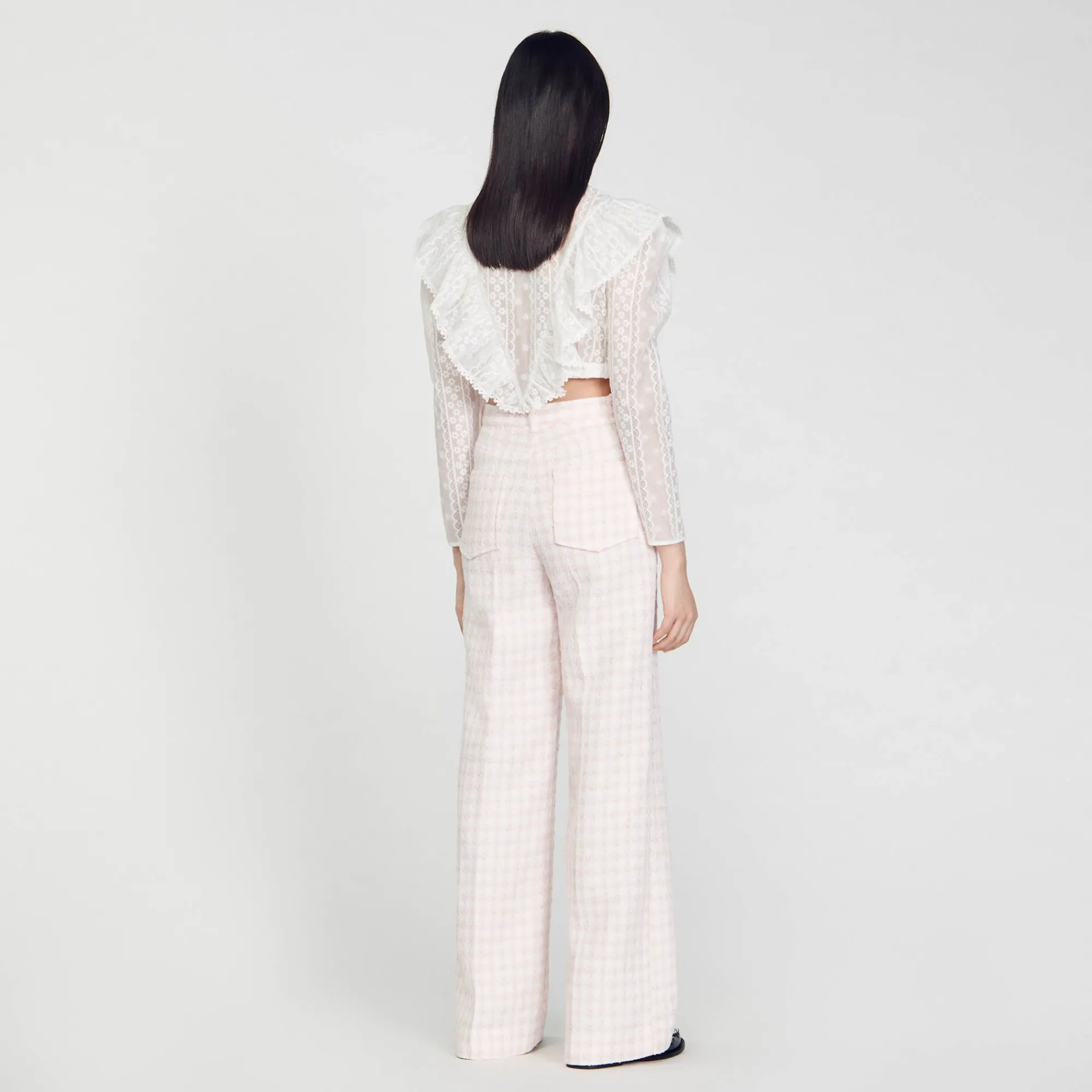 Mulheres Sandro Paris Calças De Sarja