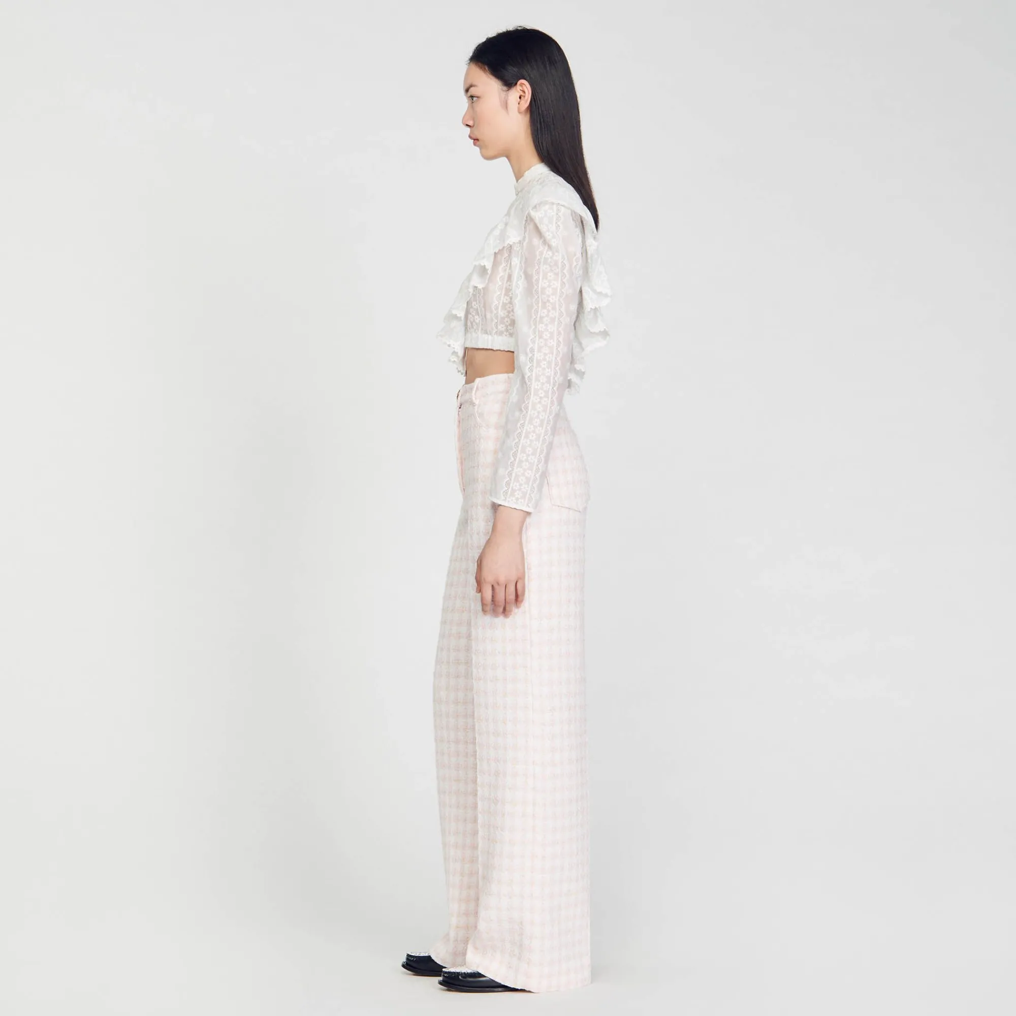 Mulheres Sandro Paris Calças De Sarja