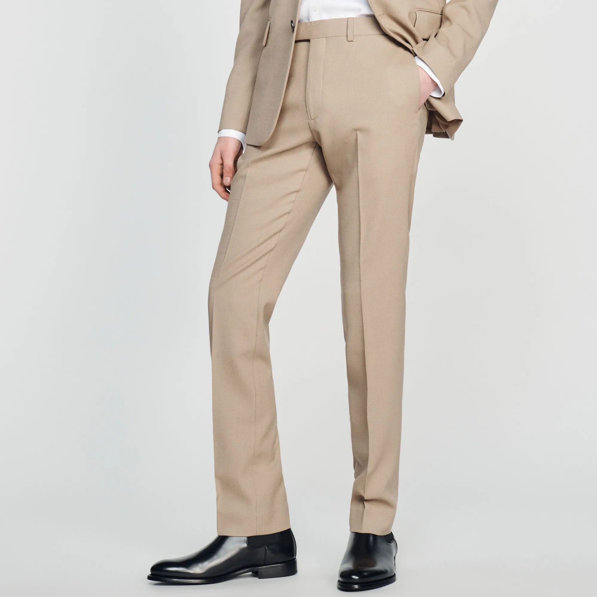 Homem Sandro Paris Calças De Terno De La