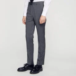 Homem Sandro Paris Calças De Terno De La