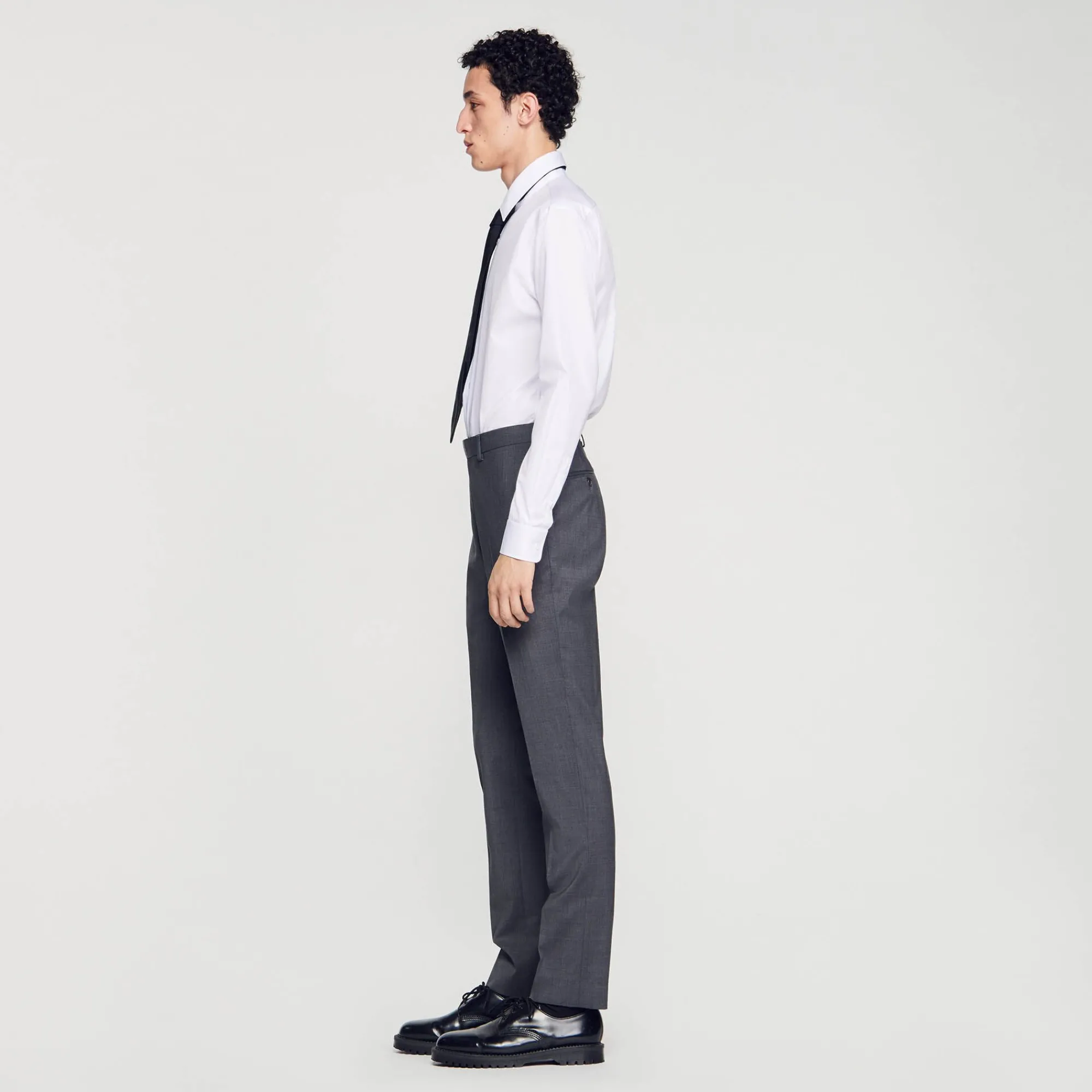 Homem Sandro Paris Calças De Terno De La