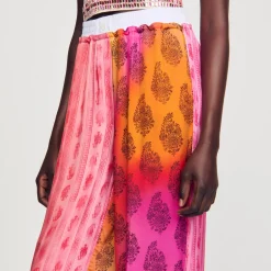 Mulheres Sandro Paris Calças Largas Estampadas