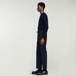 Homem Sandro Paris Calças Retas Elasticas