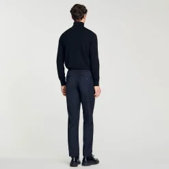 Homem Sandro Paris Calças Retas Elasticas