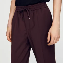 Homem Sandro Paris Calças Retas Elasticas