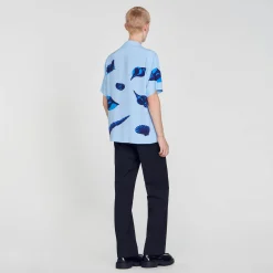 Homem Sandro Paris Camisa Com Estampa De Moluscos