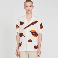 Homem Sandro Paris Camisa Com Estampa De Moluscos