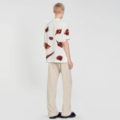 Homem Sandro Paris Camisa Com Estampa De Moluscos