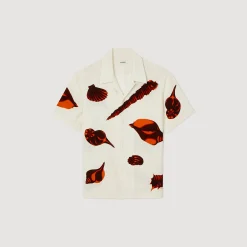 Homem Sandro Paris Camisa Com Estampa De Moluscos