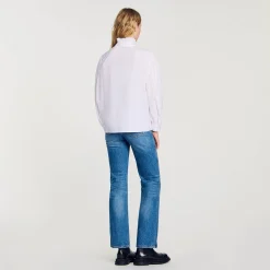 Mulheres Sandro Paris Camisa De Algodao Organico