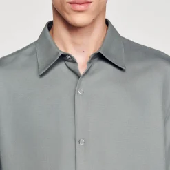 Homem Sandro Paris Camisa De Botao